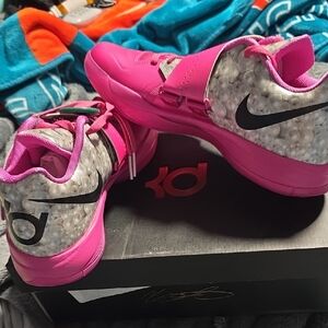 Nike KD Bright Pink and Black Sneakers